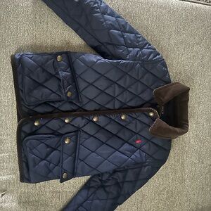 Boys Quilted Ralph Lauren Jacket - Navy